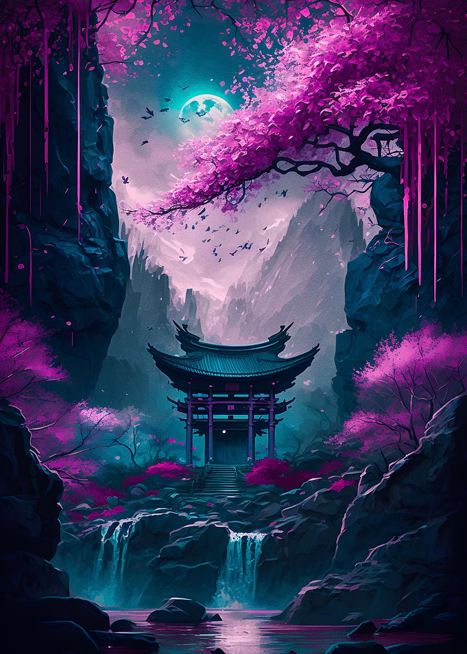japanes torii gate valley