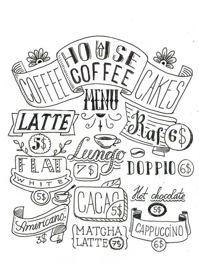 Lettering for cafe