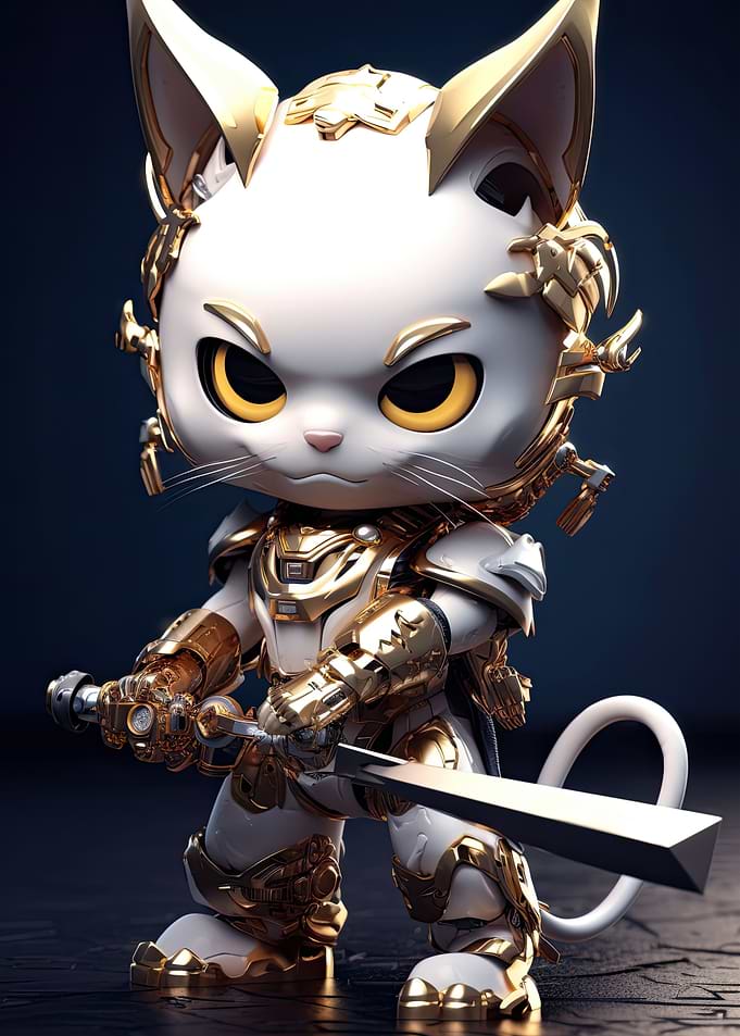 cute robotic cat