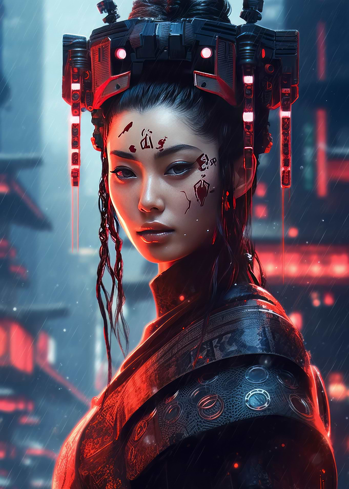 Cyberpunk geisha