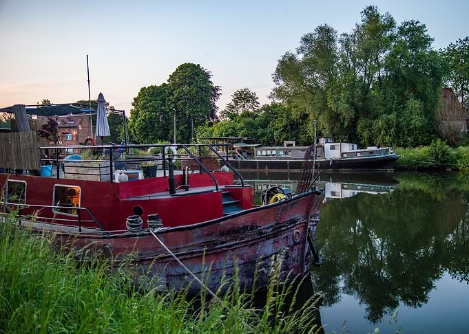 Boats and reflections