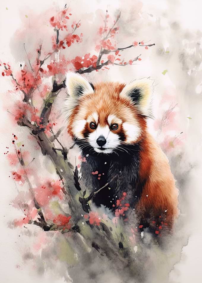 Red Panda Watercolor