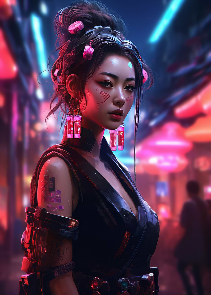 Cyberpunk geisha
