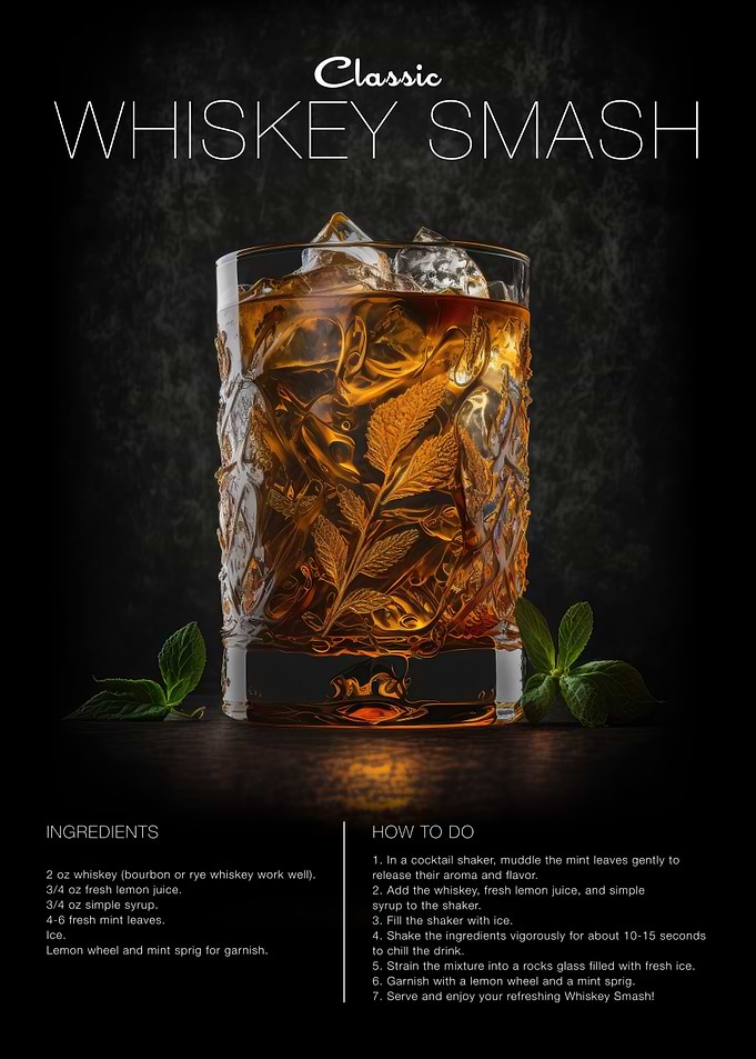 Whiskey Smash Cocktail
