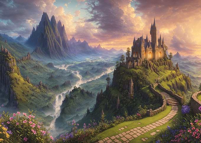 Mystical Castle on a Hill