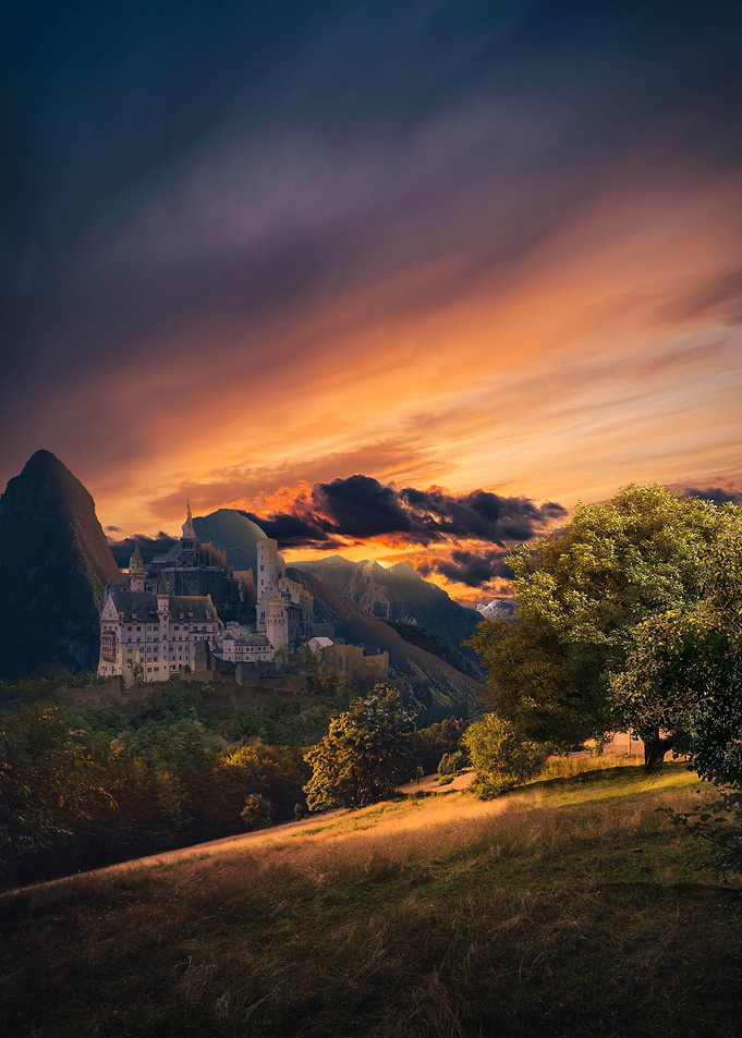 Golden Sky Landscape