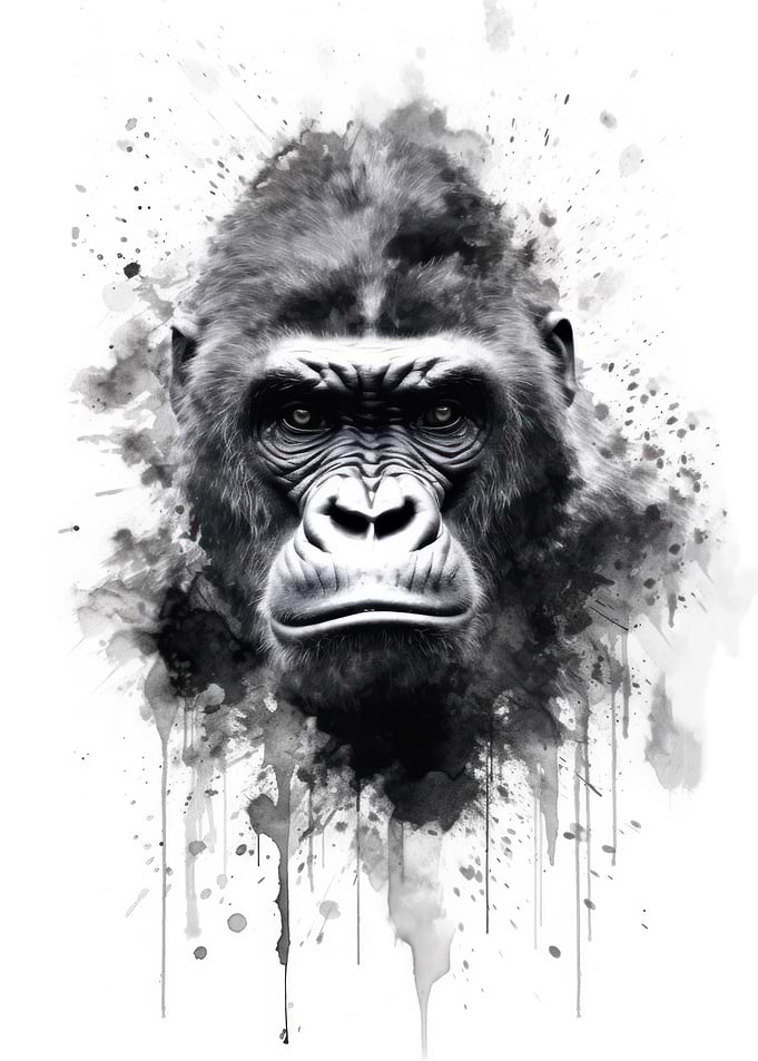Gorilla Beauty Black Ink