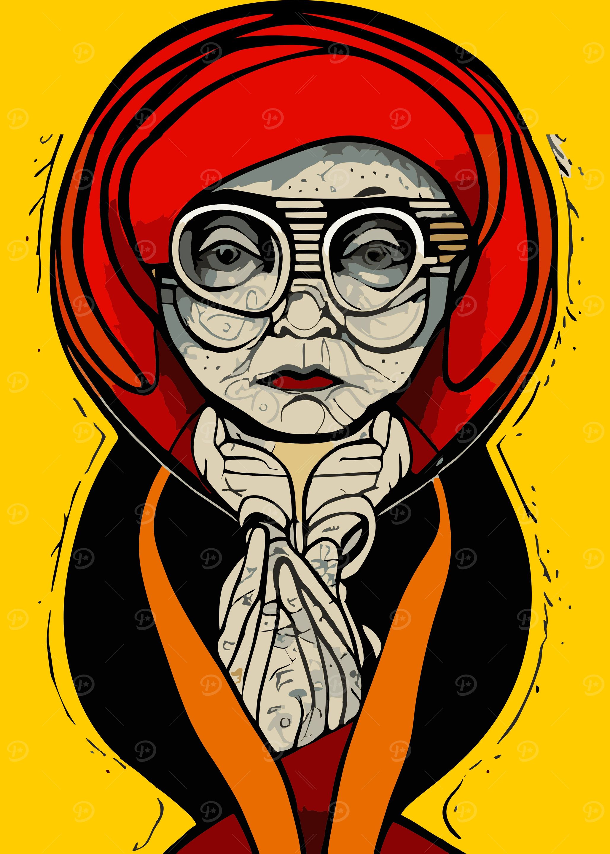 Stylish Old Lady Pop Art