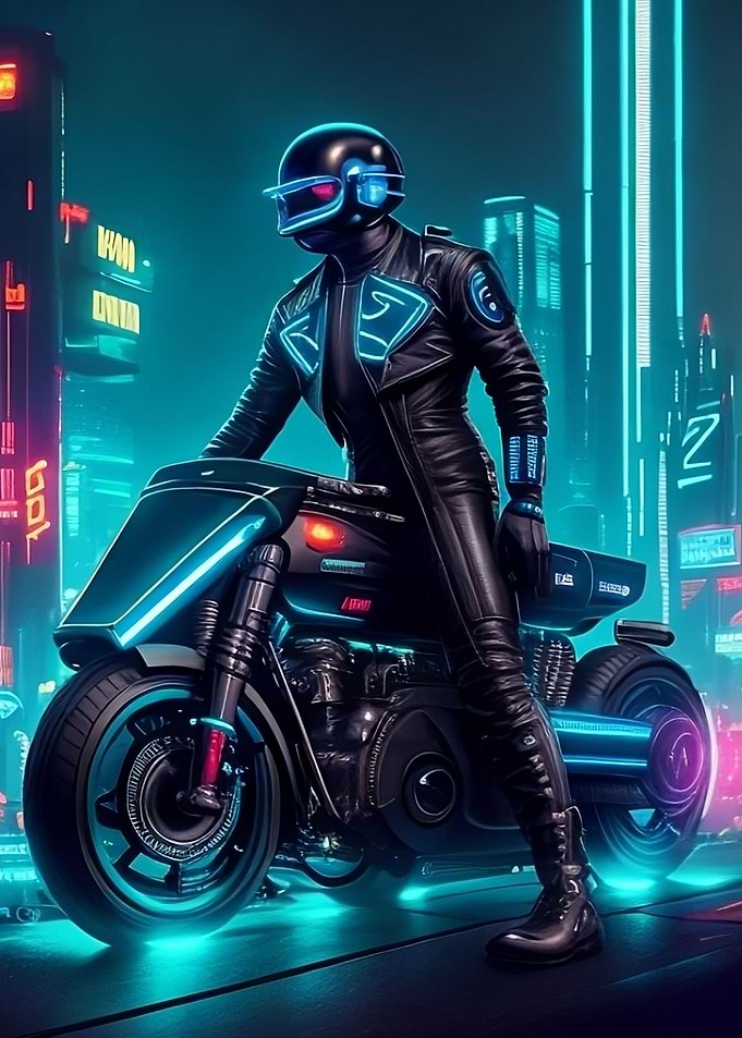 Cyberpunk Biker