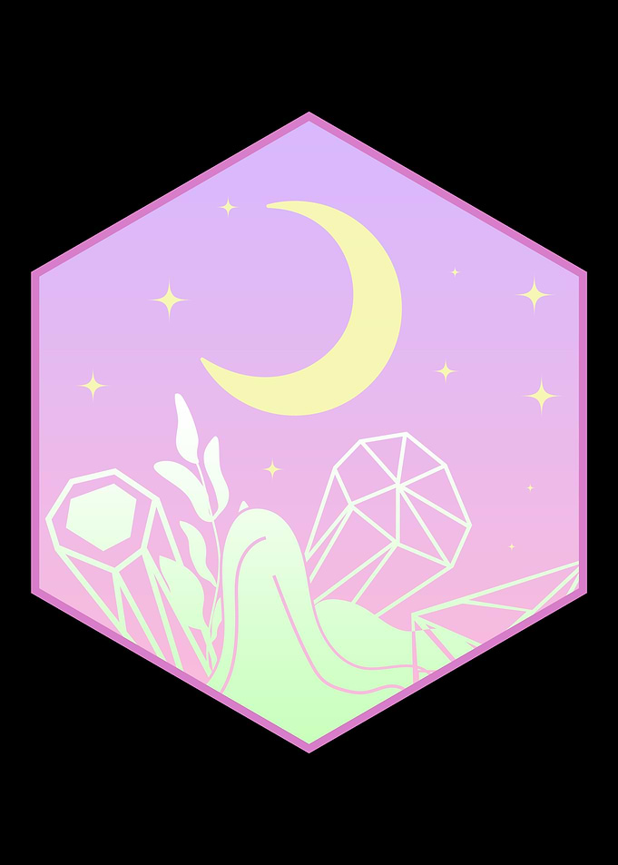 Pastel Goth Moon