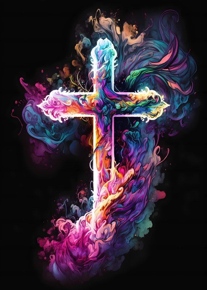 Cross watercolor art