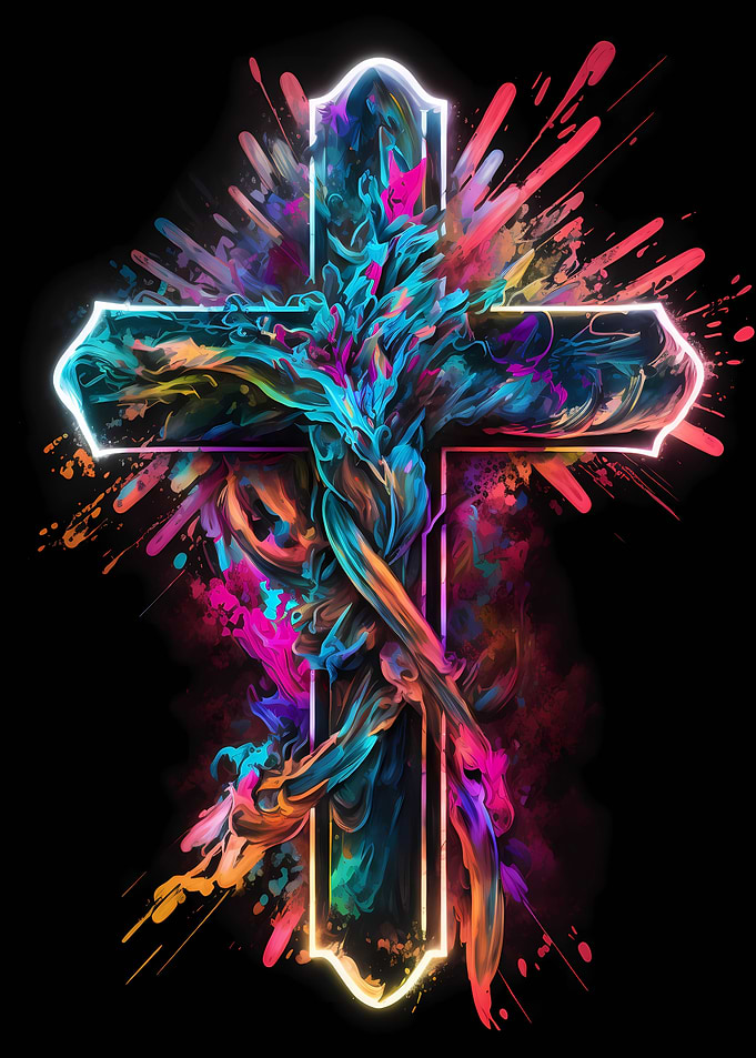 Cross watercolor art