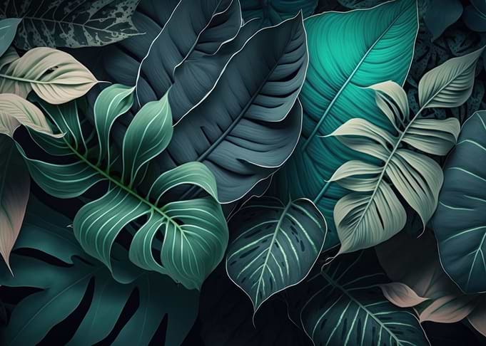 Background with leaves
