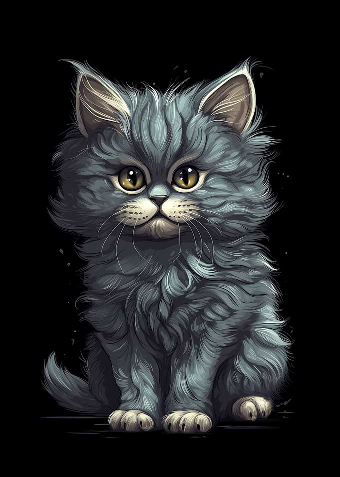 Grey Cute Cat