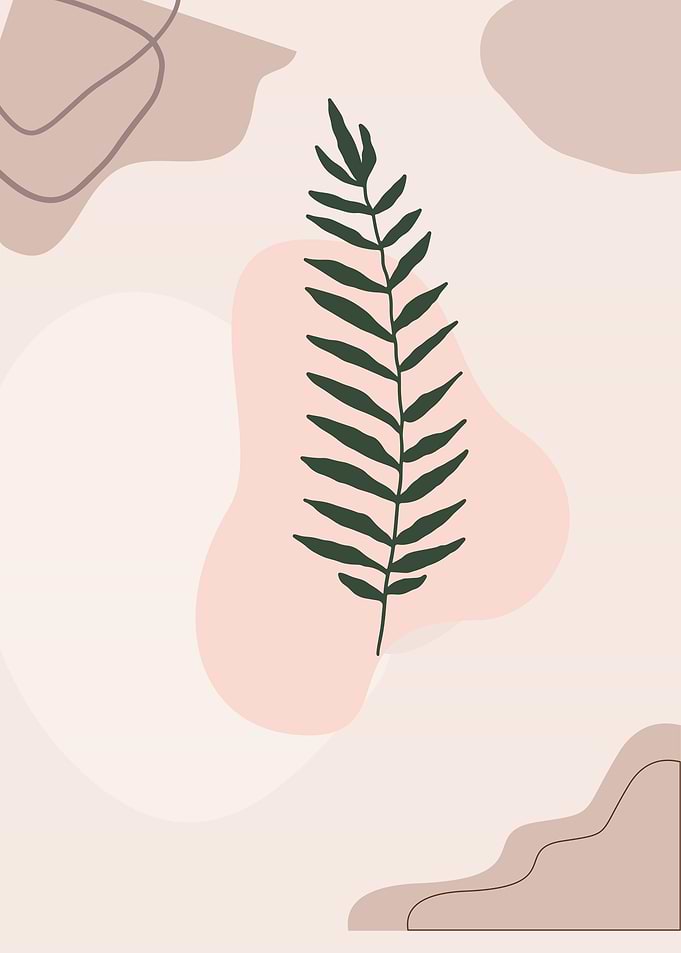 tropical minimalist leaves