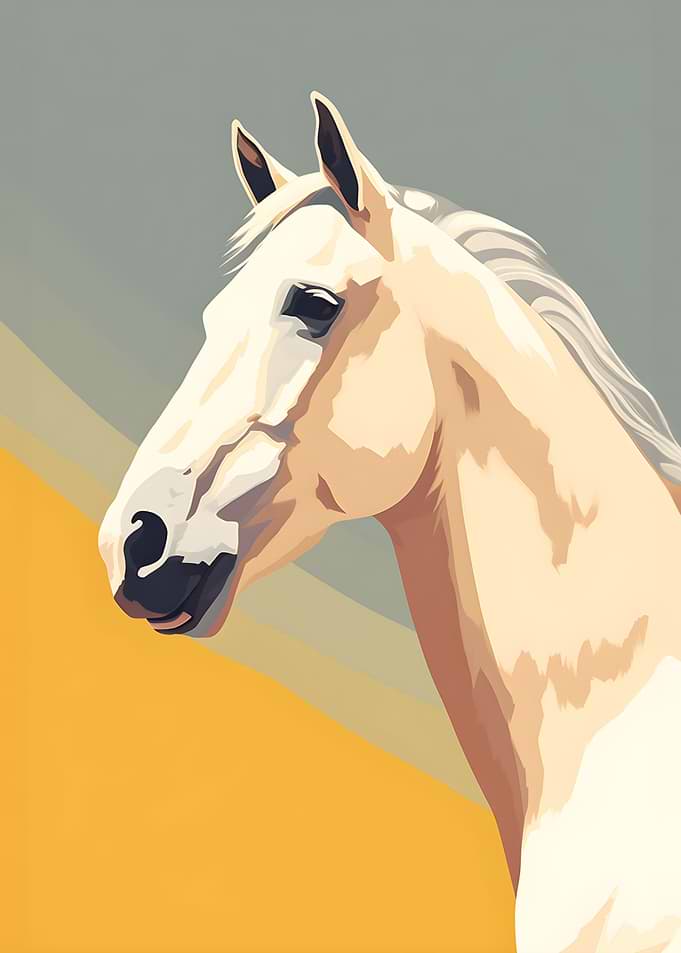 White Horse Minimal art