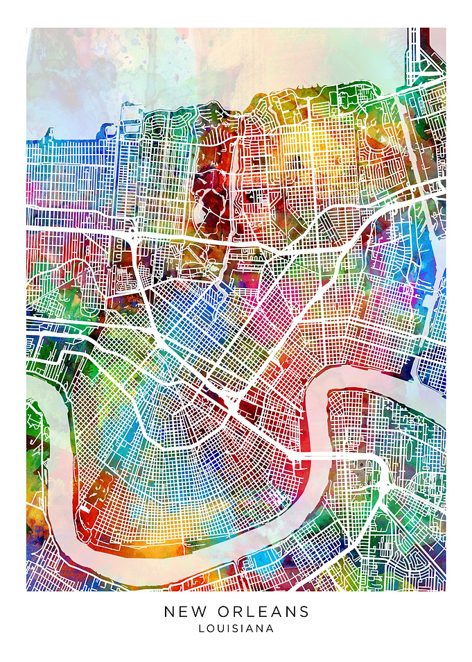 New Orleans Louisiana Map