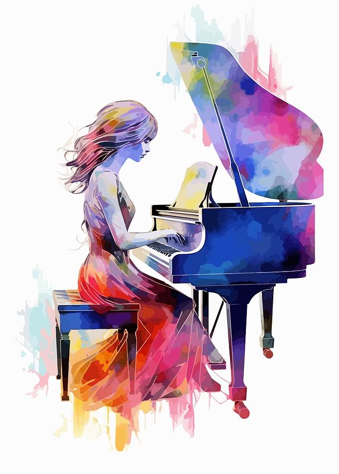 Girl Grand Piano Solo