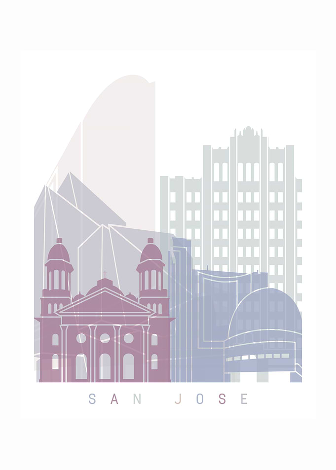 SAN JOSE SKYLINE PASTEL