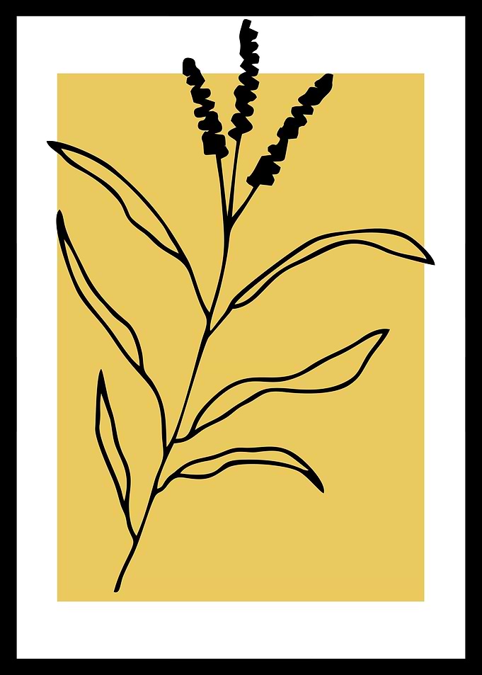 Yellow Floral Art