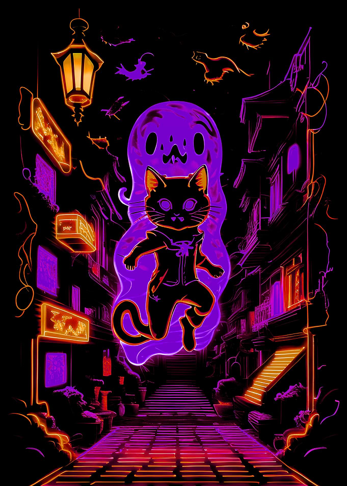 Ghost cat meow tu