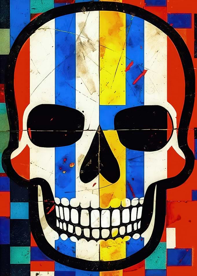 De Stijl Skull