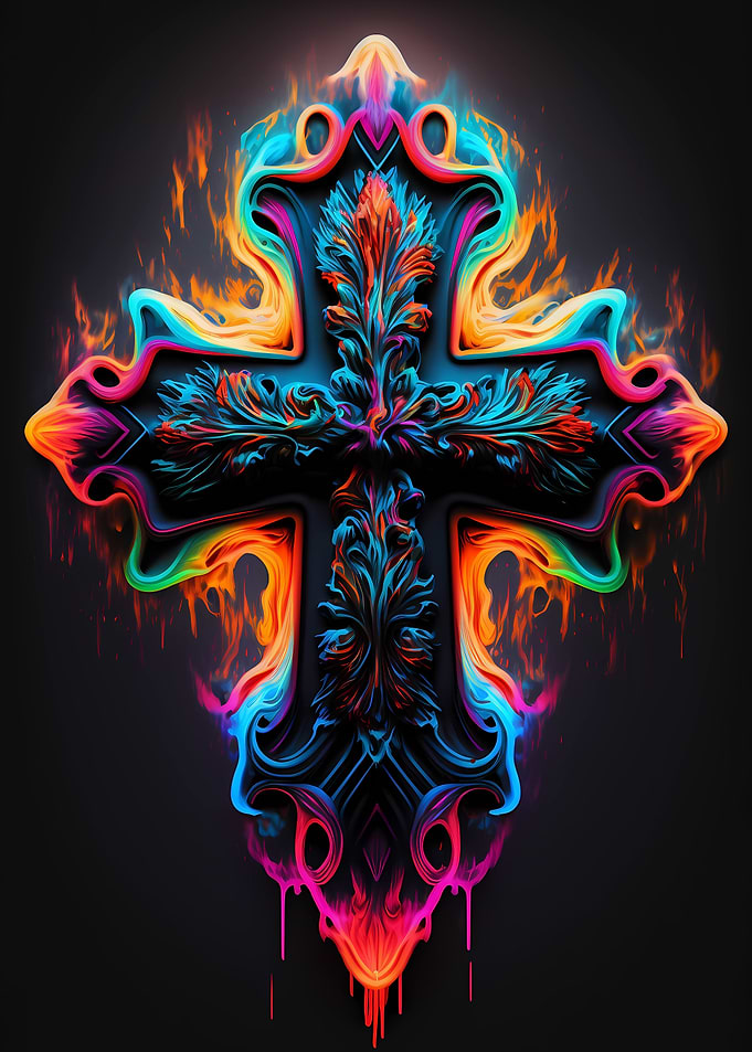 Cross watercolor art