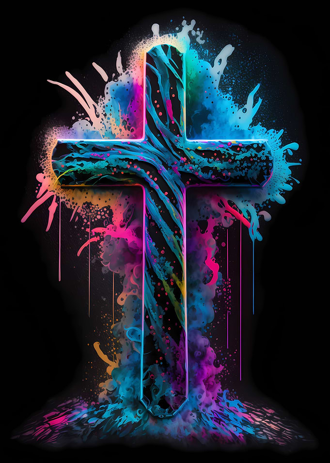 Cross watercolor art
