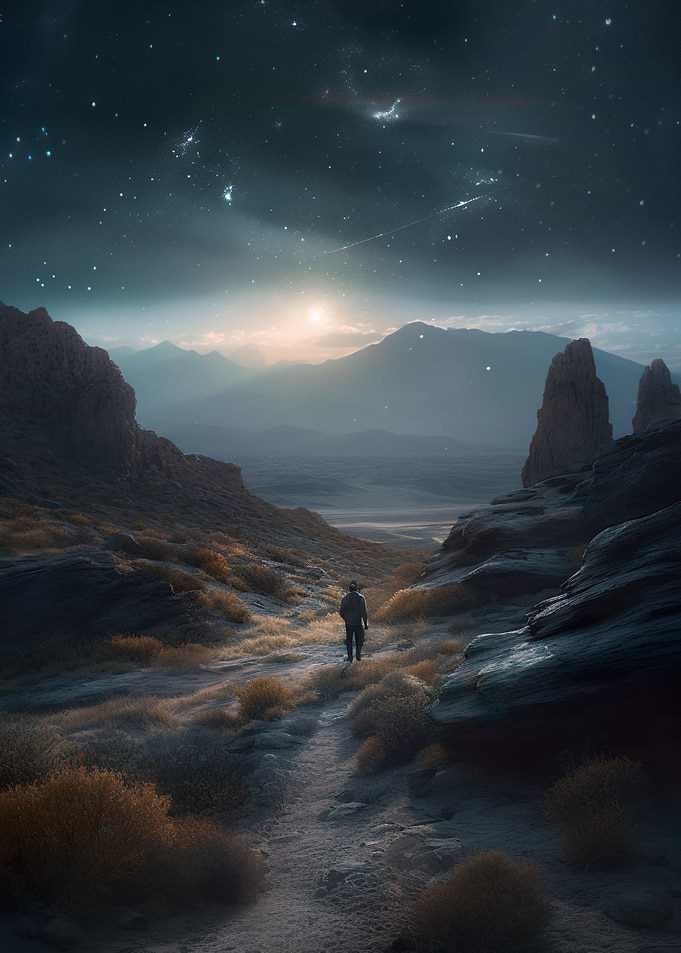 Walking under the stars
