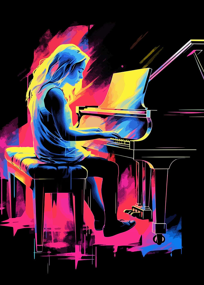Girl Grand Piano Solo