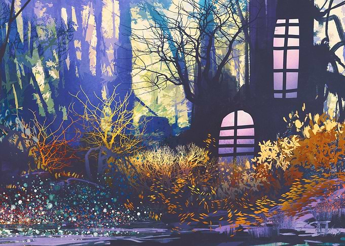 house in tree trunk