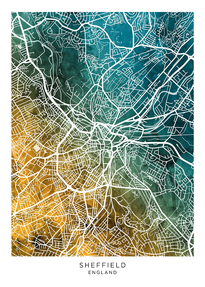 Sheffield England Map