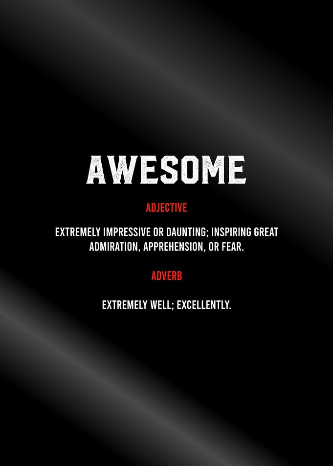 awesome efinition text