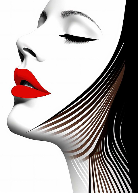 Elegant Femininity — living room metal wall art