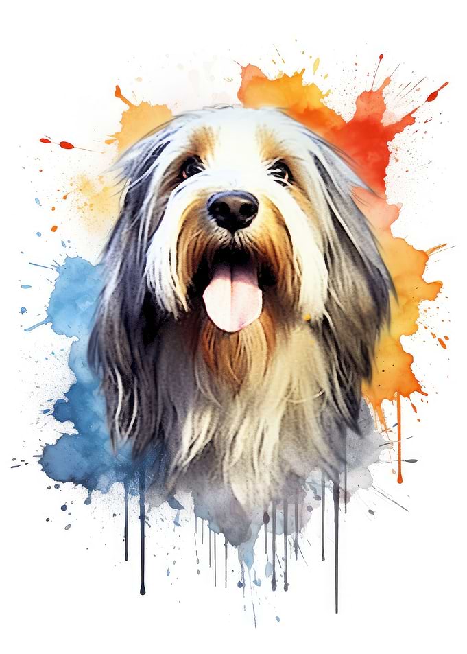 Bearded Collie watercolor
