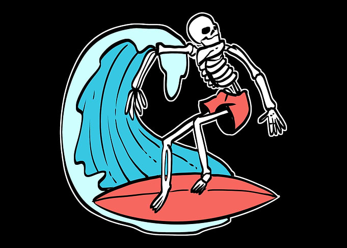 Skeleton Surfer Surfer Ins