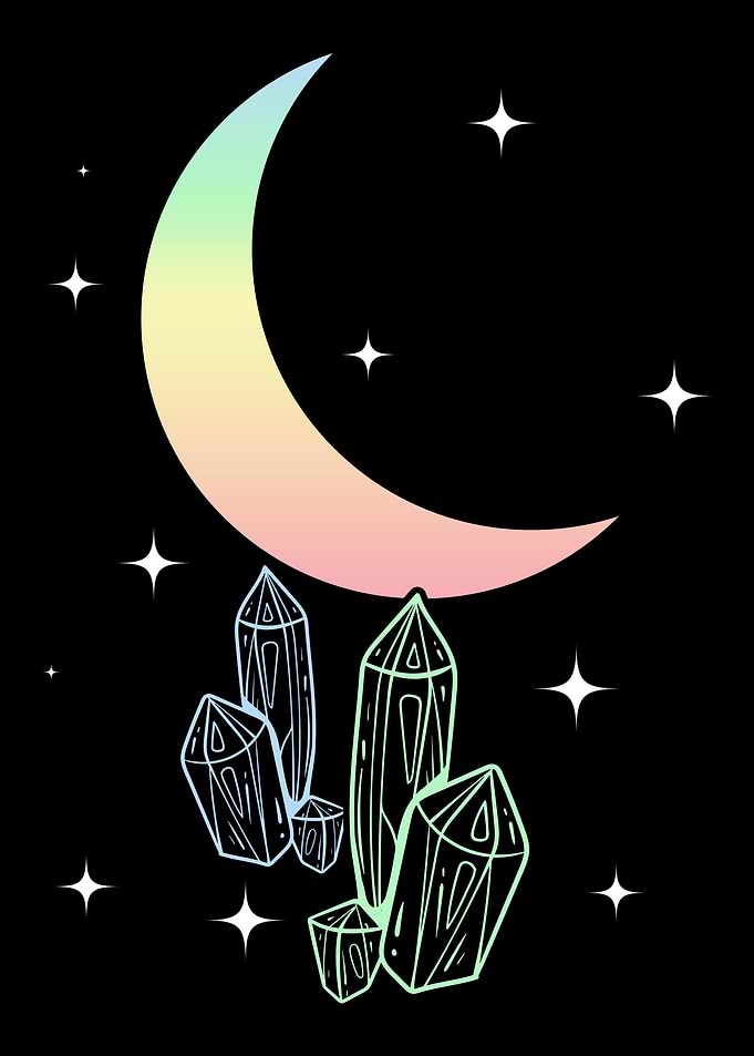 Pastel Goth Moon