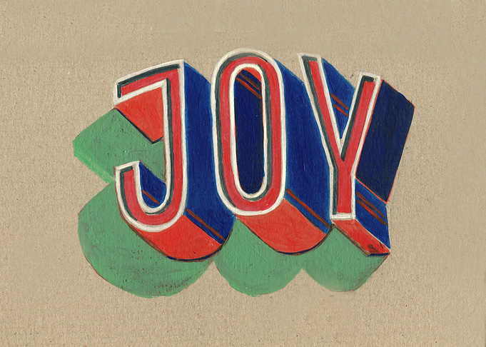 Hand drawn lettering Joy