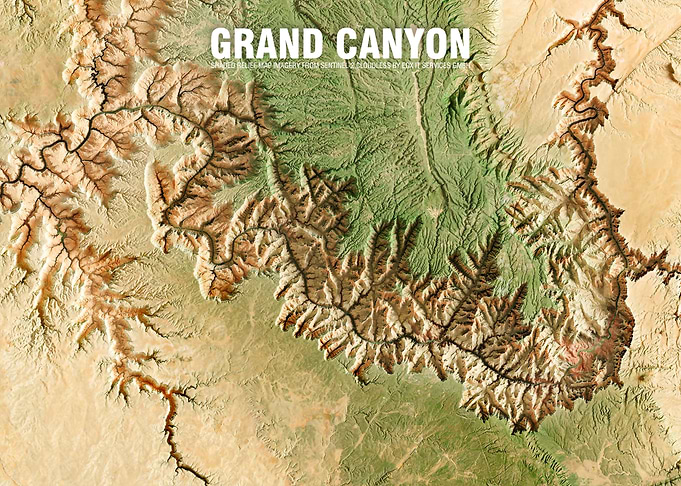 Grand Canyon relief map