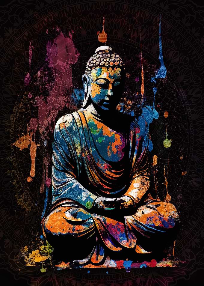 Ink color Buddha