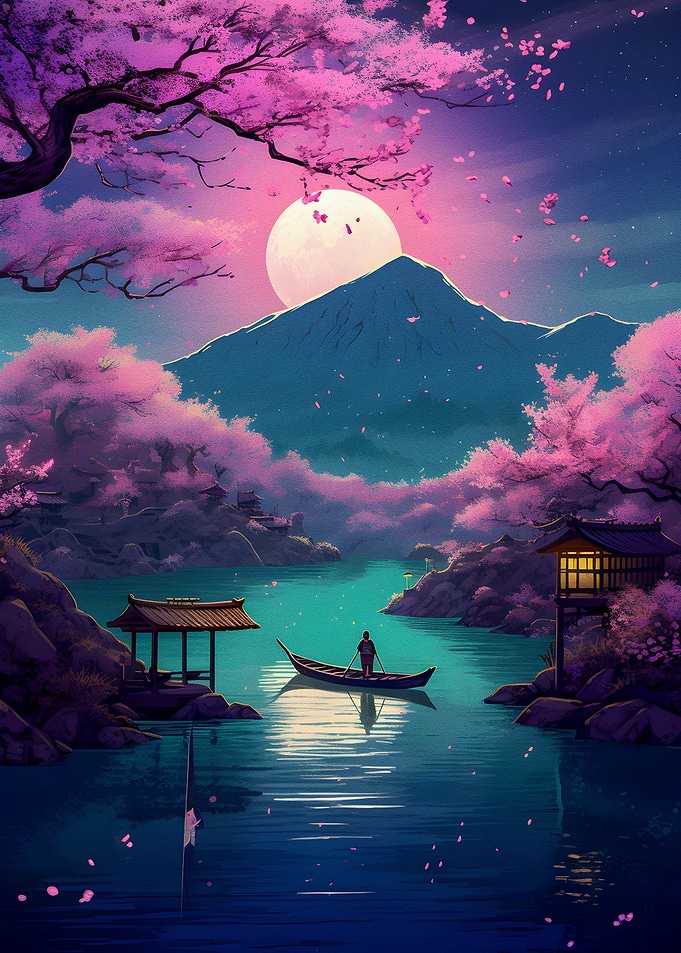 Full Moon the lake 2