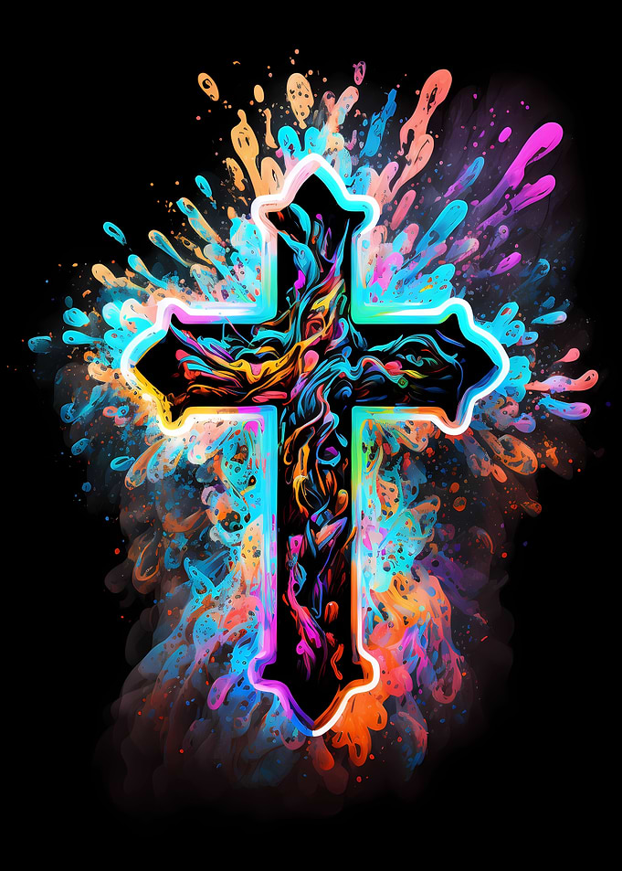 Cross watercolor art