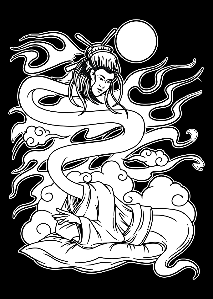 Nukekubi Ghost BnW