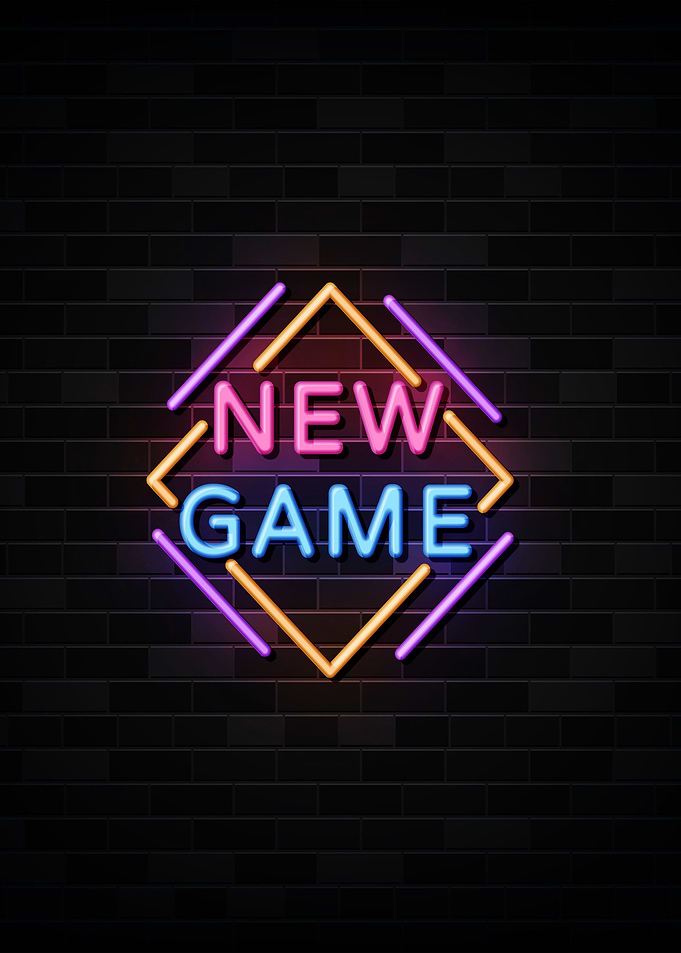 new game neon sign