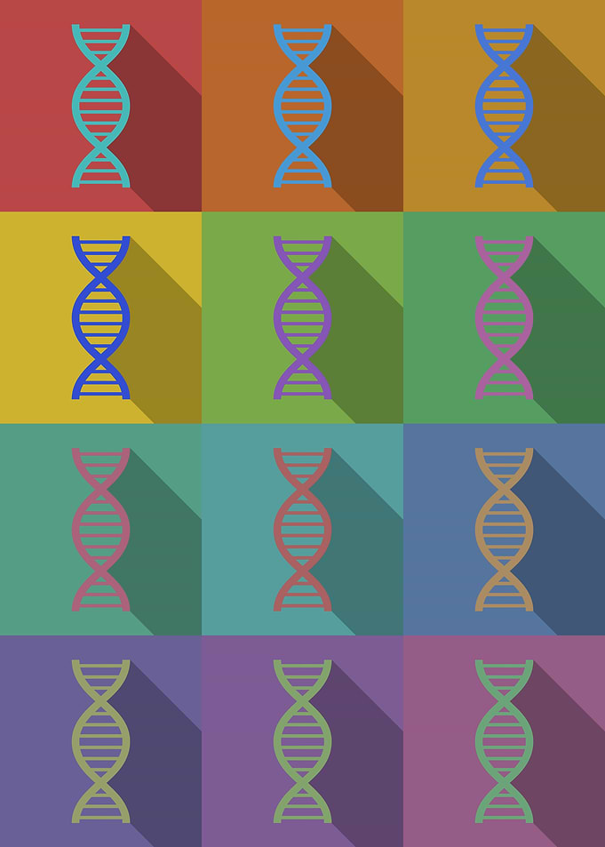 DNA Science Icons Pop Art