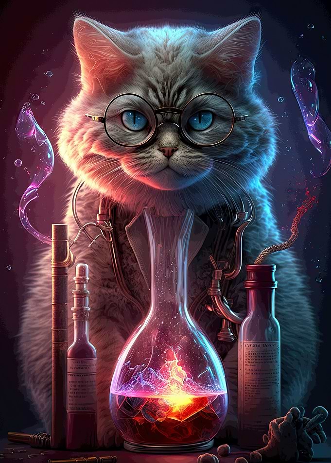 Cat Wearing Glasess