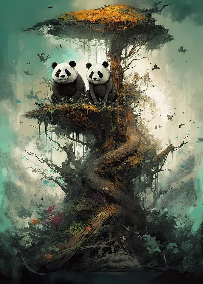 Panda Harmony Creative Art