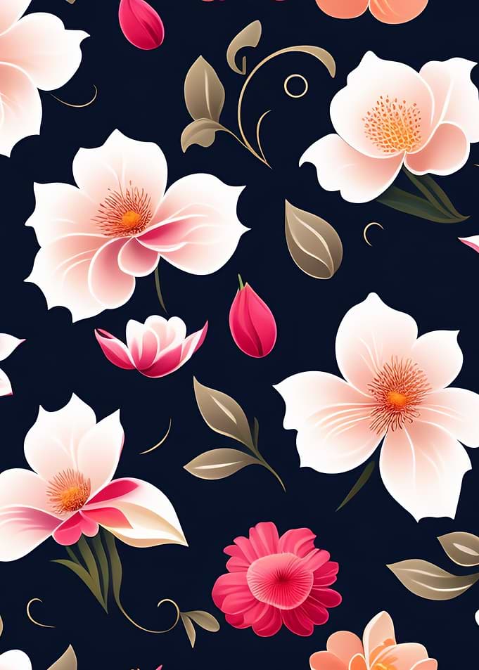 White and Pink Flowers