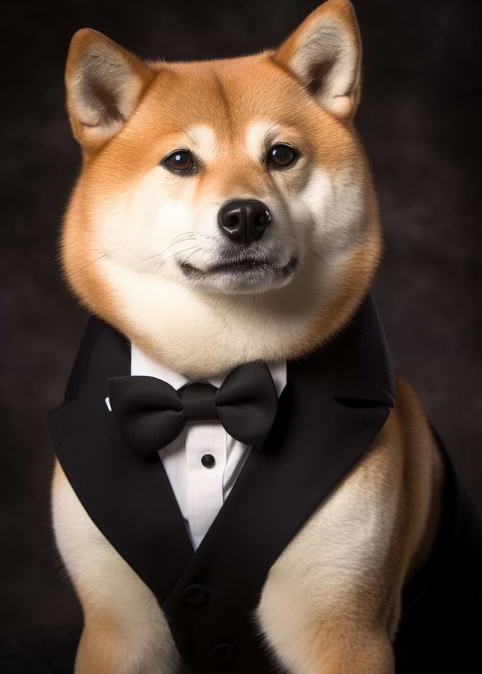 Well Dressed Shiba Inu Dog
