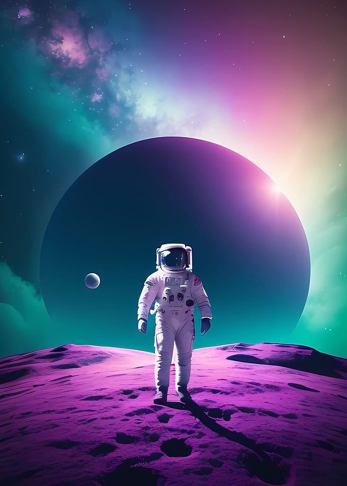 dreamlike scene astronaut